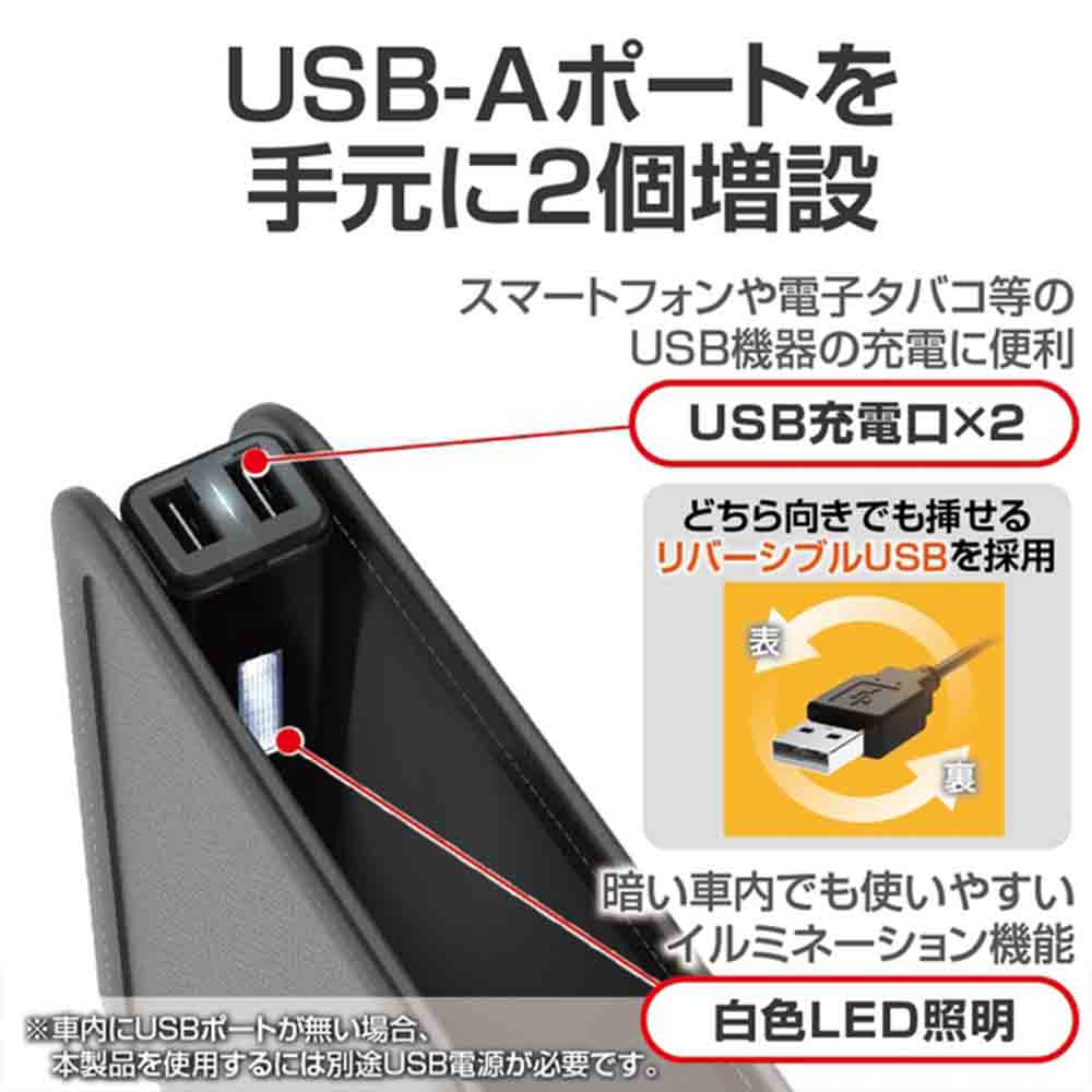SEIKO 置物 座椅縫隙 EH-193 附USB(車麗屋)