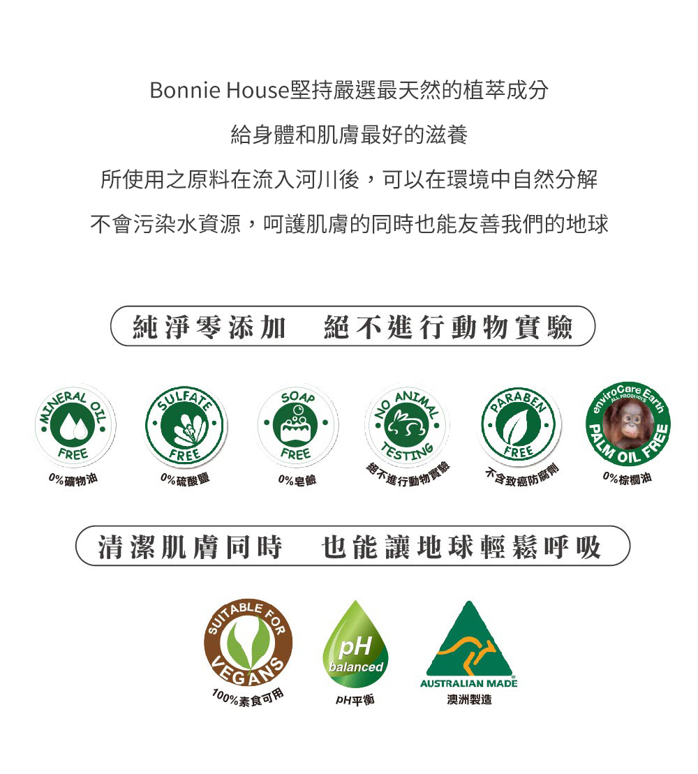 Bonnie House 植享家 深層溫和潔淨組(萊姆檀木慕