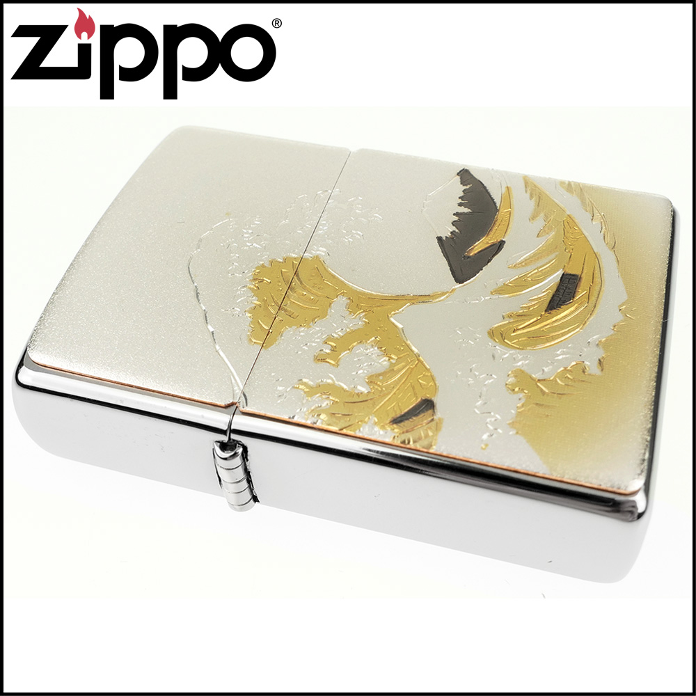 Zippo 日系~傳統藝術-波富士圖案電鑄板貼片加工打火機 