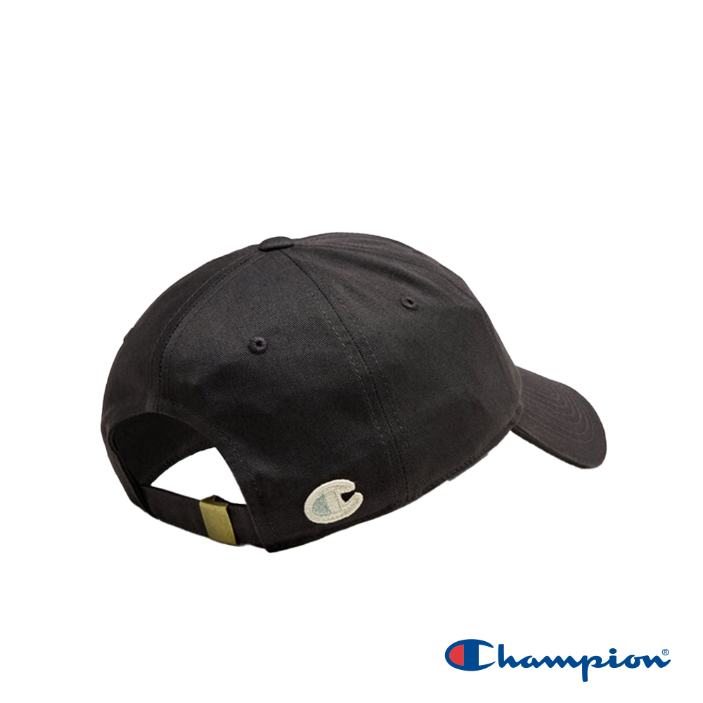Champion 官方直營-刺繡草寫LOGO棒球帽(黑色)評
