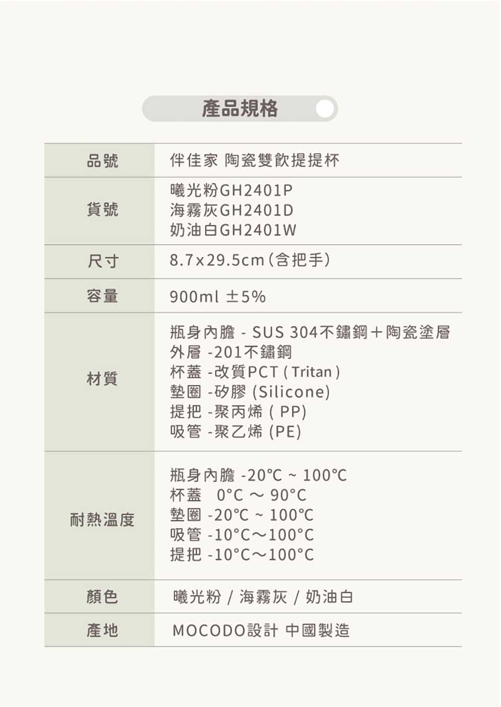 瓶身內膽 SUS304不鏽鋼陶瓷塗層