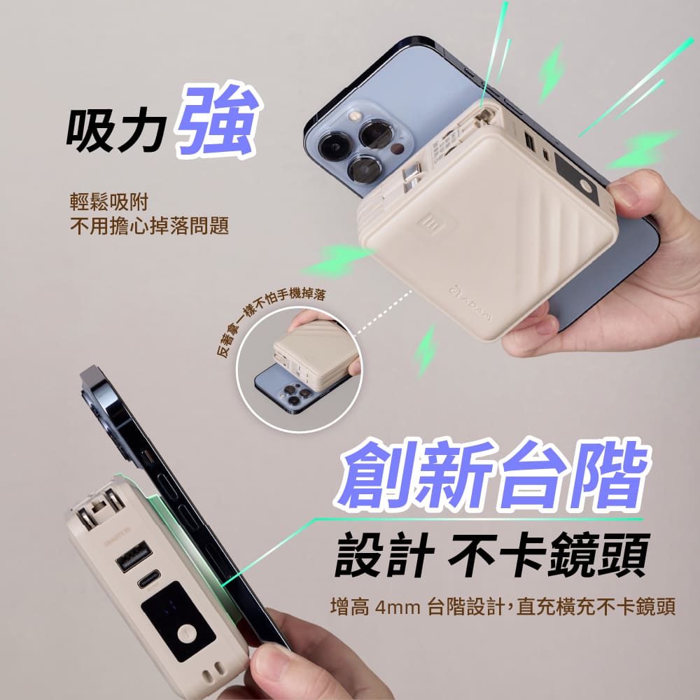 增高 4mm 台階設計,直充橫充不卡鏡頭