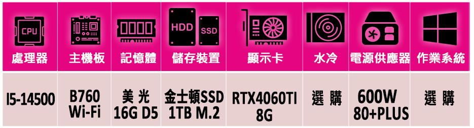 微星平台 i5十四核GeForce RTX 4060TI{火