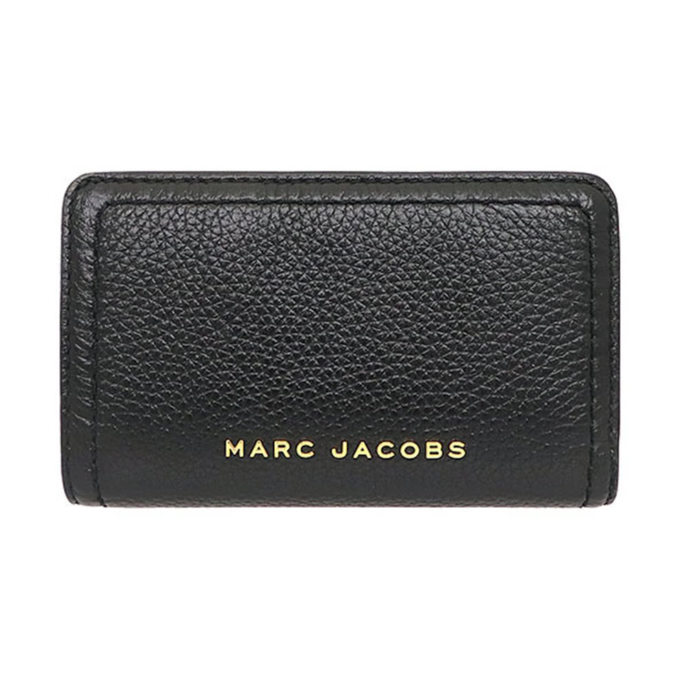 MARC JACOBS 馬克賈伯 簡約黑MJ logo牛皮中