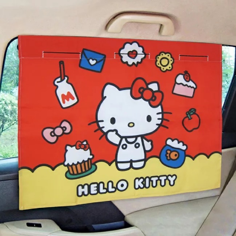 HELLO KITTY 可愛物語-車用遮陽布簾(2入組)好評