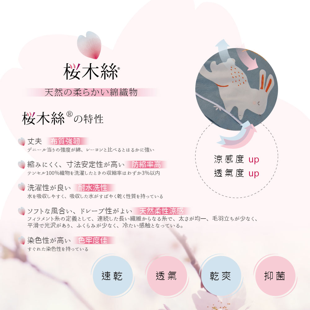 ReVe 蕾芙 櫻木絲單人床包涼被三件組(印花8款)好評推薦