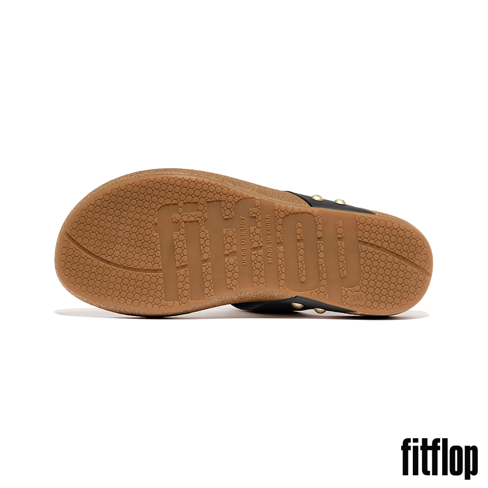 FitFlop iQUSHION皮革夾腳涼鞋(黑色)好評推薦