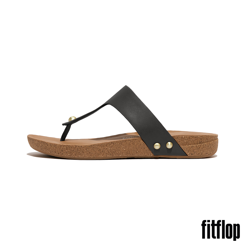 FitFlop iQUSHION皮革夾腳涼鞋(黑色)好評推薦