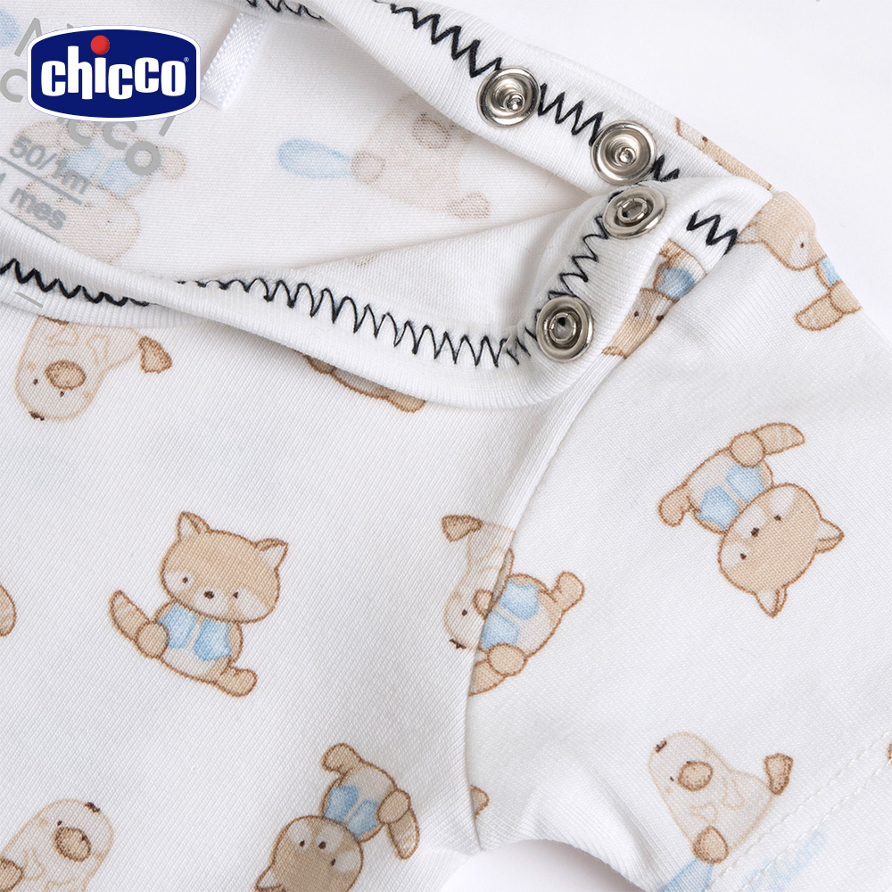 Chicco 24SS-浣熊派對-短袖連身衣二入 推薦