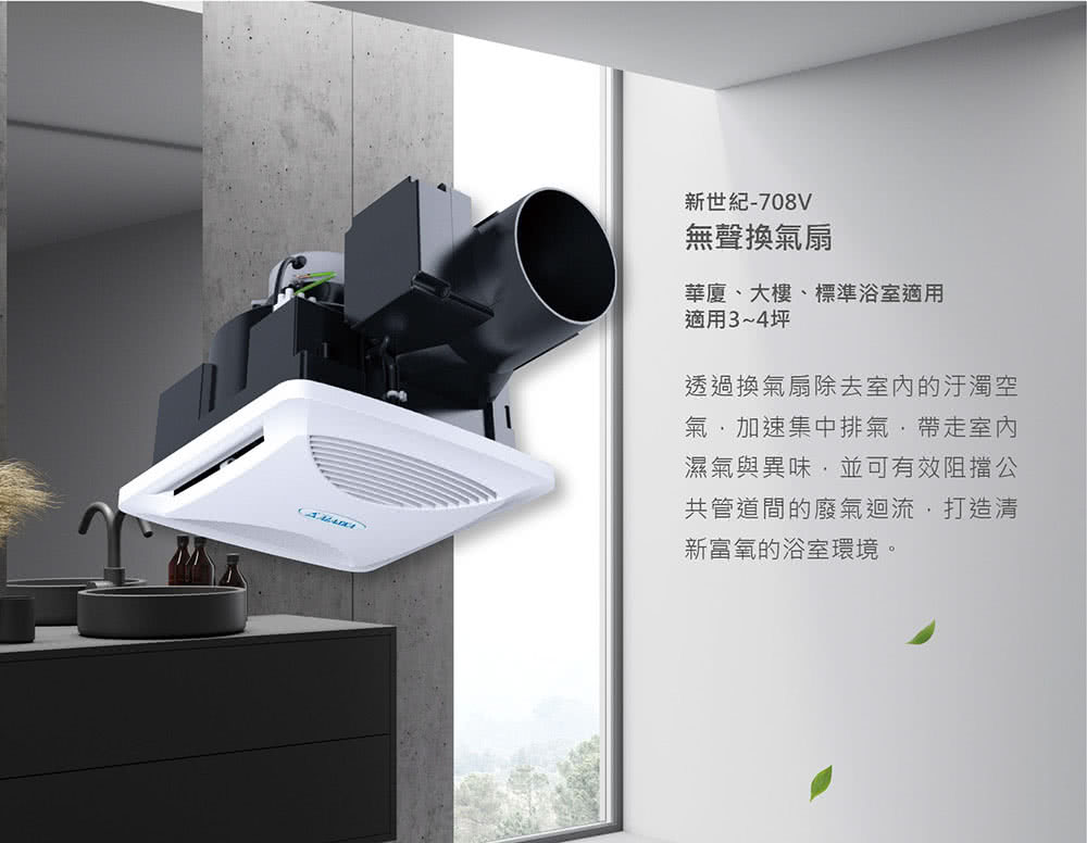 透過換氣扇除去室內的汙濁空