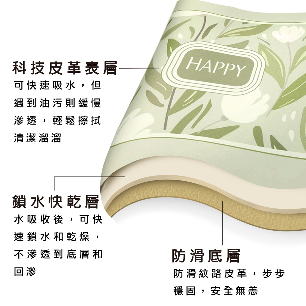 防滑紋路皮革,步步