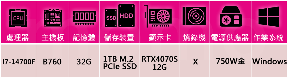 技嘉平台 i7 二十核 GeForce RTX 4070S 