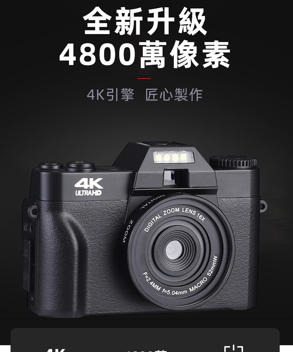 LUCKY ROOM 4K 照相機(高清 折疊屏 4800萬