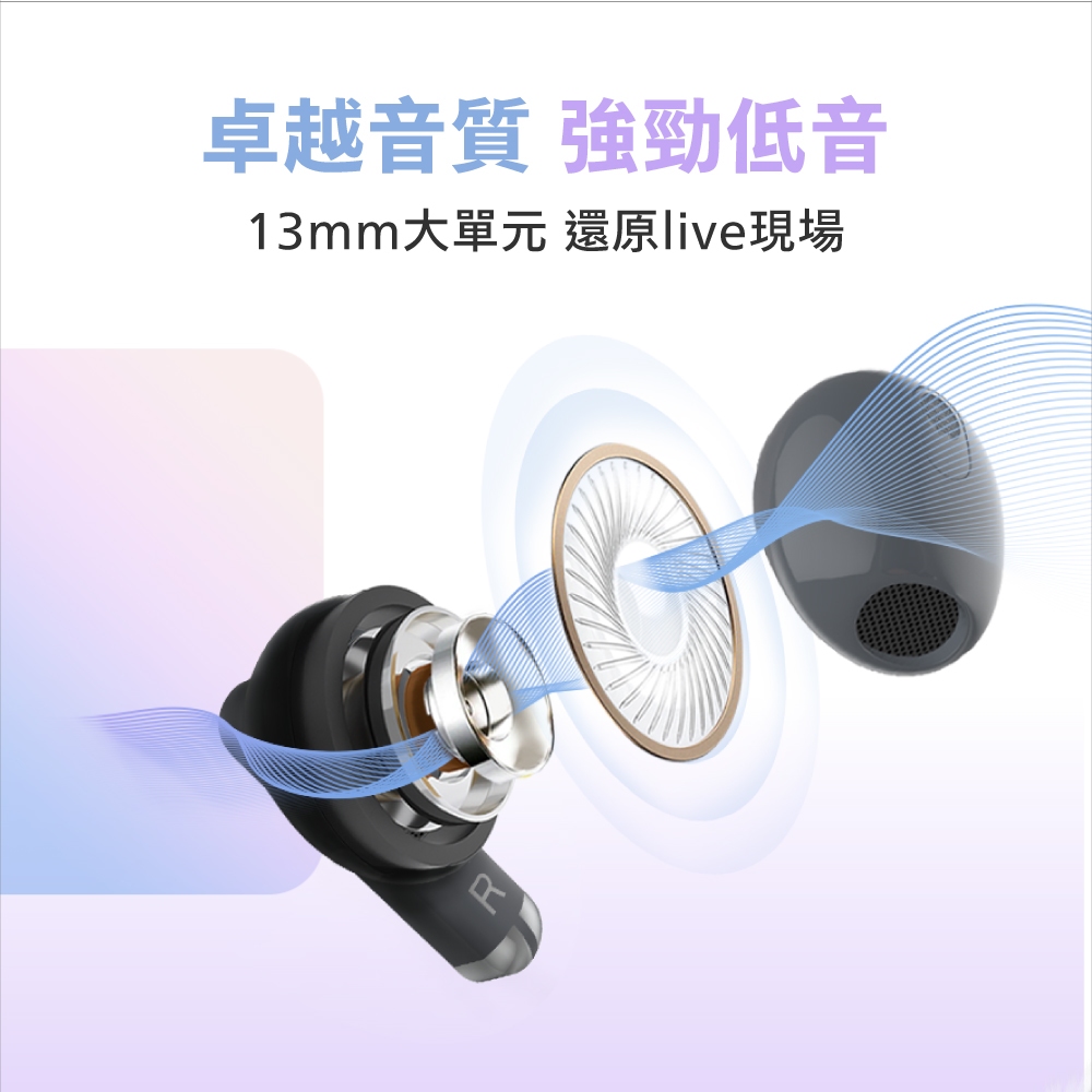 卓越音質 強勁低音 13mm大單元 還原live現場 