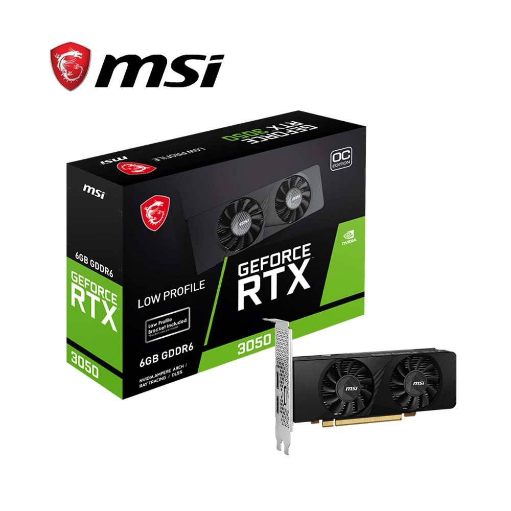 MSI 微星 RTX3050 LP 6G OC 顯示卡好評推