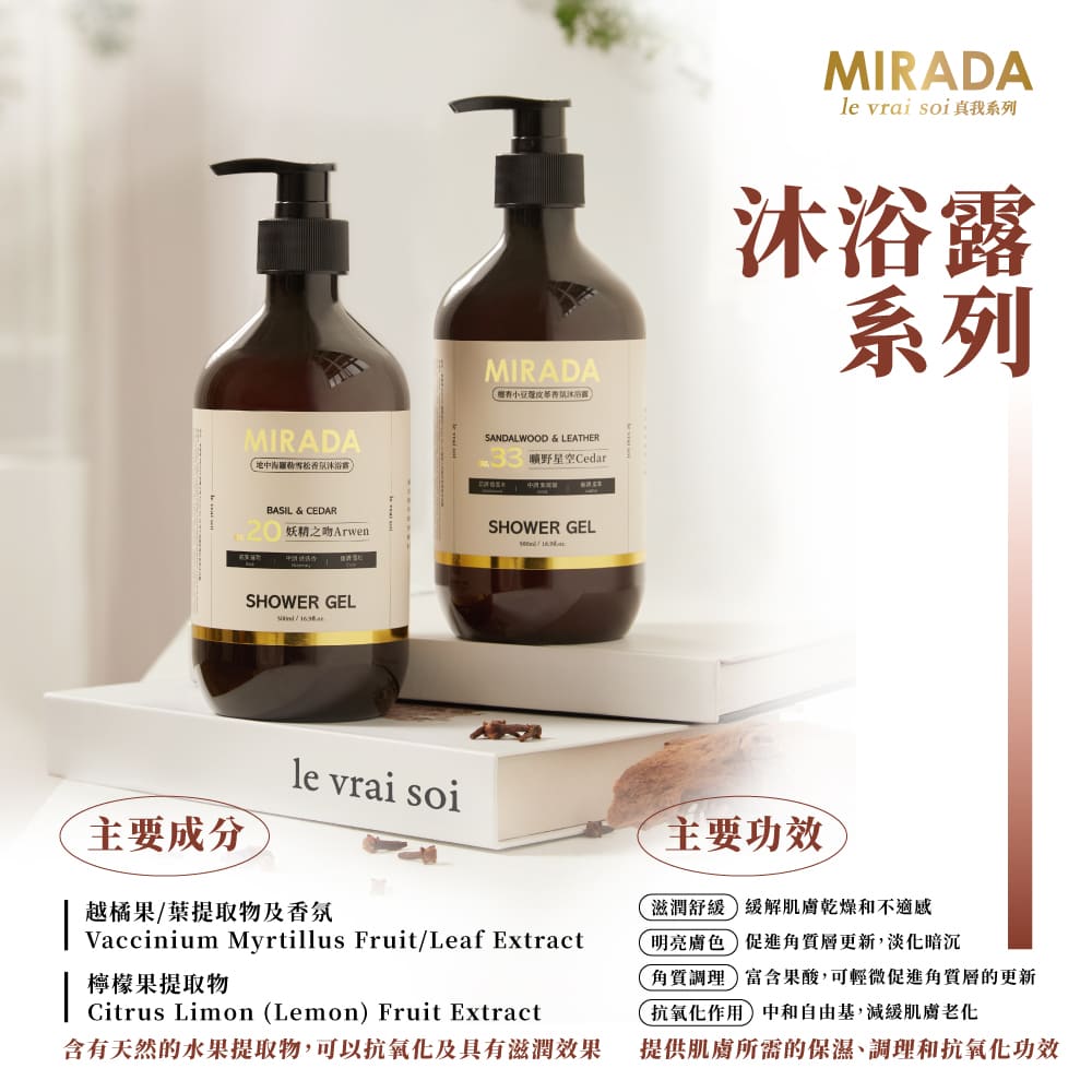 MIRADA 香氛保濕沐浴露 500ml 2入組(曠野星空+