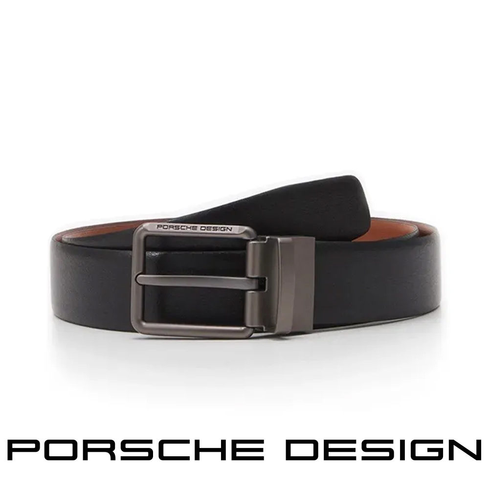 Porsche Design 保時捷 德國頂級小牛皮皮帶(黑