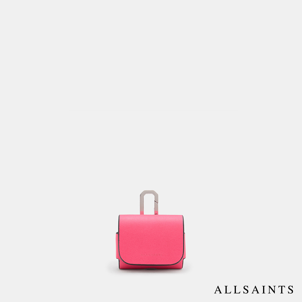 ALLSAINTS AIRPODS 牛皮保護-粉 W078X