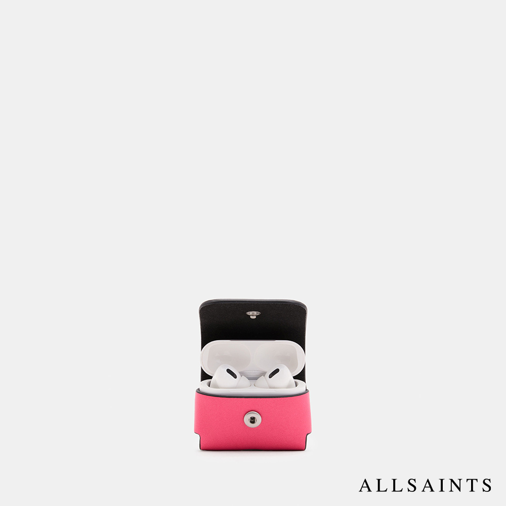 ALLSAINTS AIRPODS 牛皮保護-粉 W078X