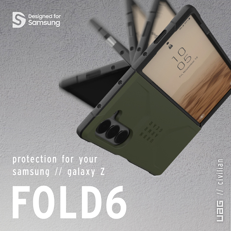 UAG Galaxy Z Fold 6 耐衝擊簡約保護殼-藍