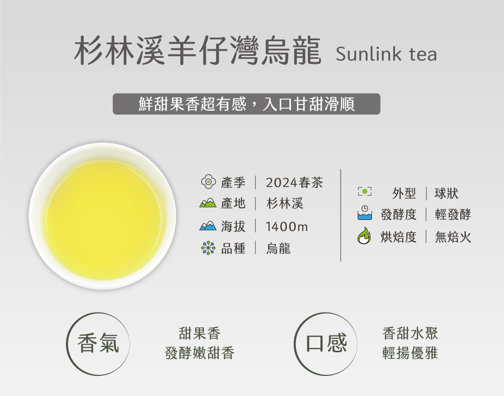 杉林溪羊仔灣烏龍 Sunlink tea