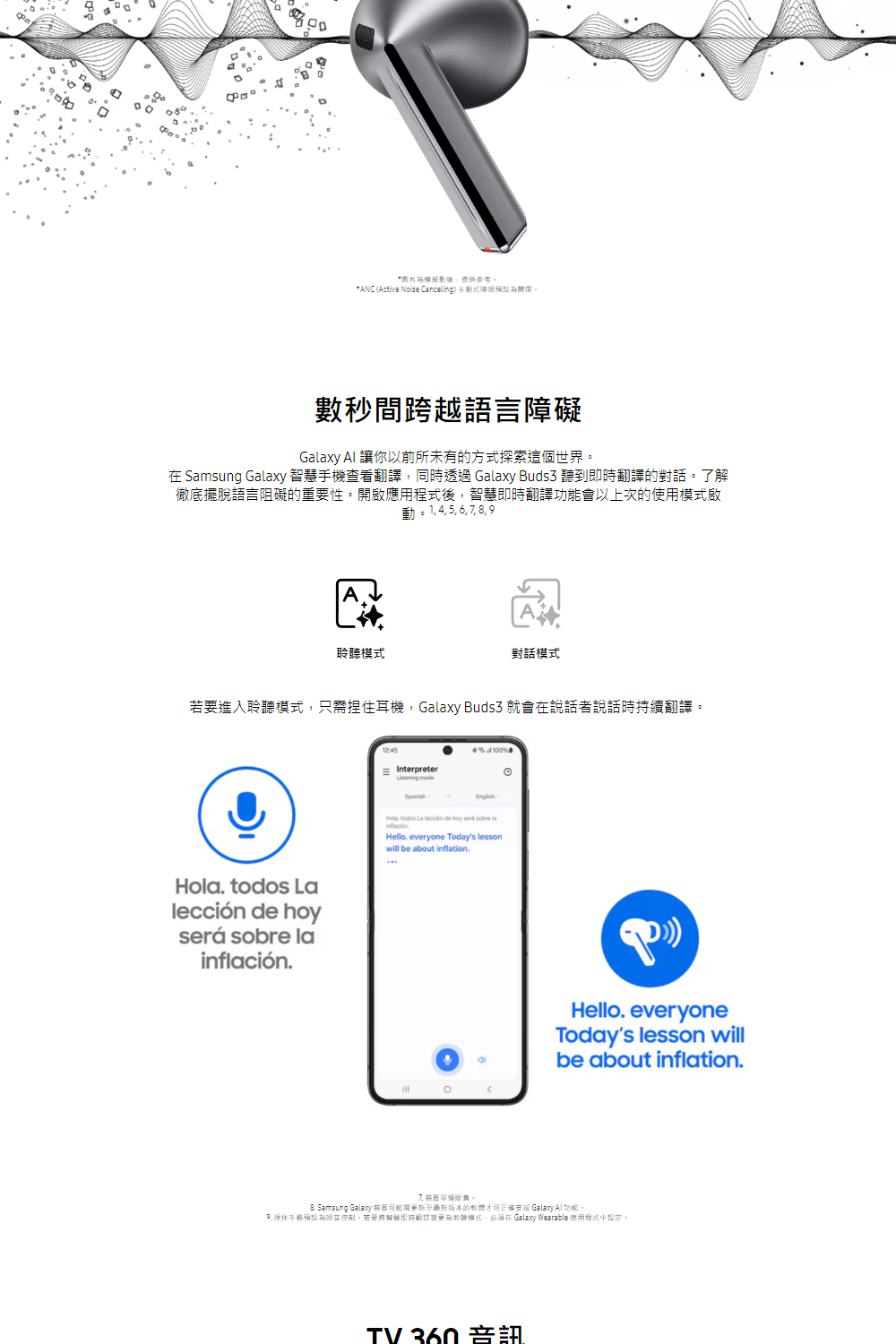 只摆住手鳟預設為晚高控制。若要將解絲即時亂經變更為聆聽模式,必須在 Galaxy Wearable 應用程式中設定。