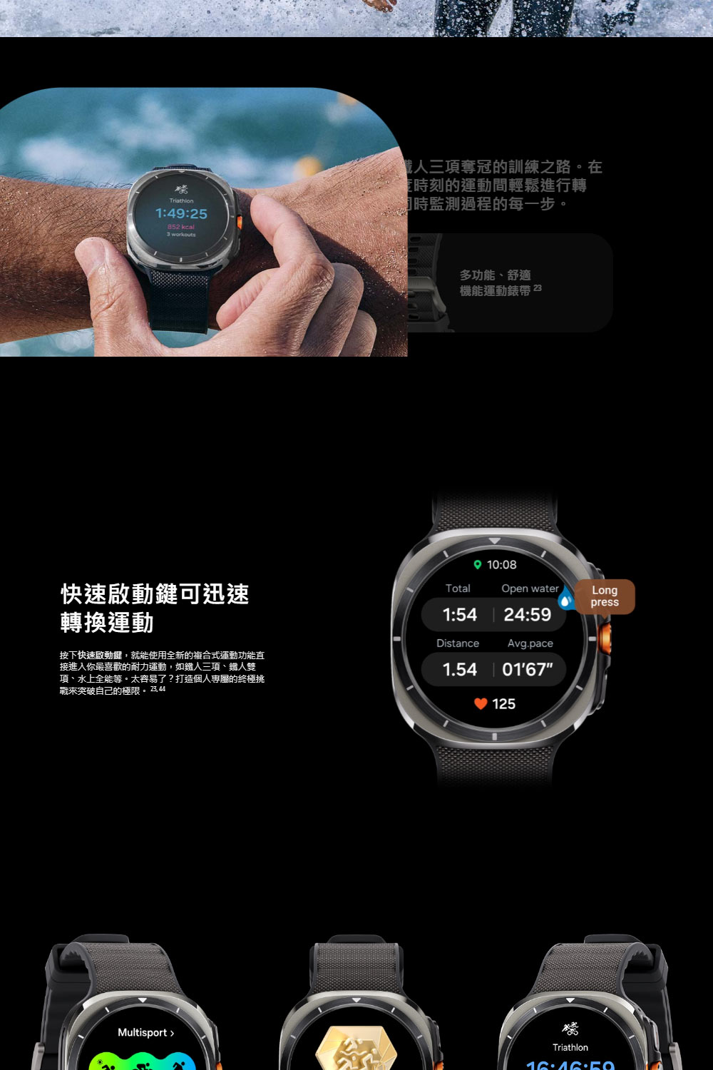 按下快速啟動鍵,就能使用全新的複合式運動功能直