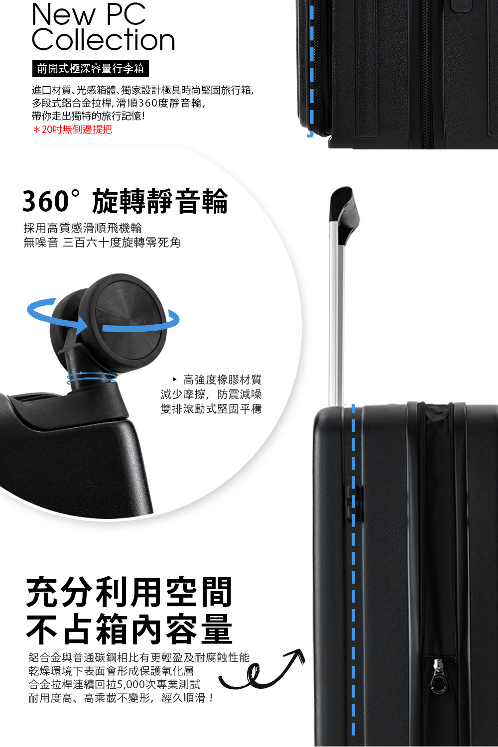 進口材質、光感箱體、獨家設計極具時尚堅固旅行箱,