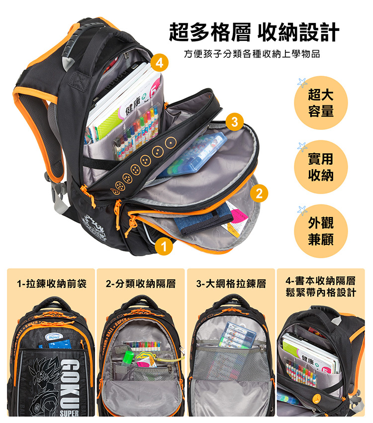 方便孩子分類各種收納上學物品