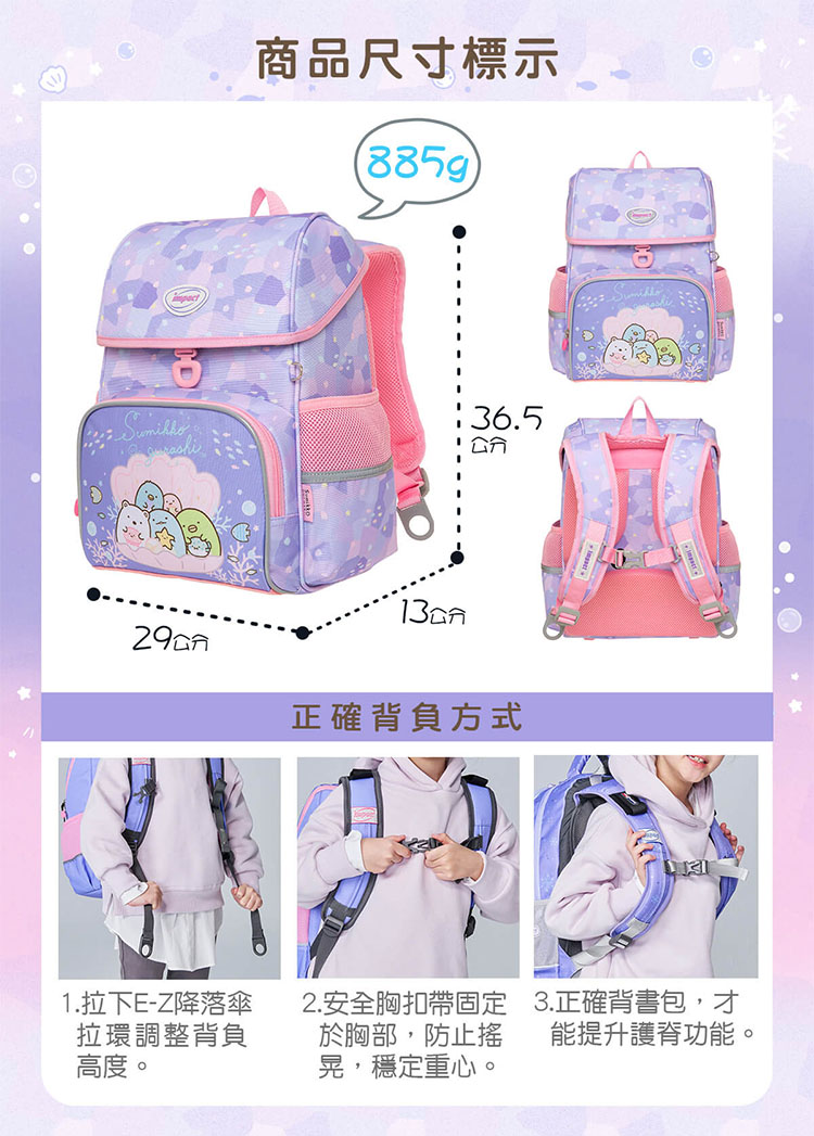 2. 安全胸扣帶固定