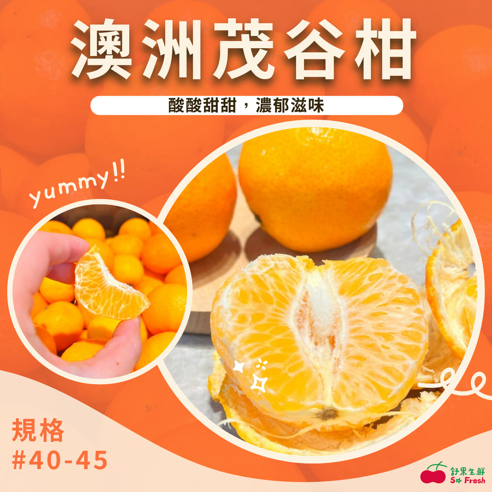 舒果SoFresh 澳洲茂谷柑#40~45s 24顆x1箱(