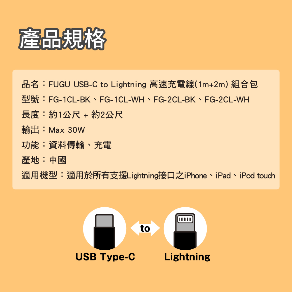 適用機型適用於所有支援Lightning接口之iPhone、iPad、iPod touch