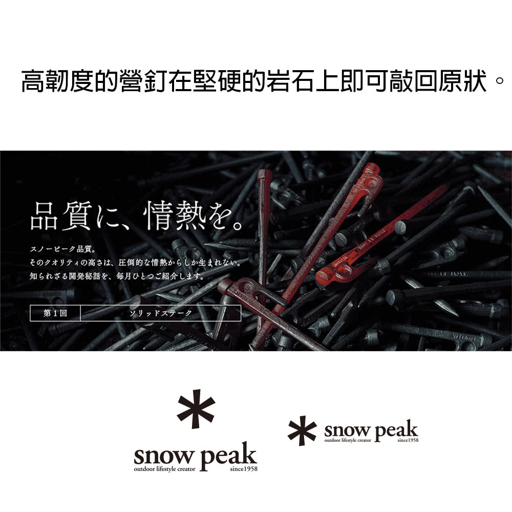 Snow Peak 鍛造強化鋼營釘組 20x10(R-102