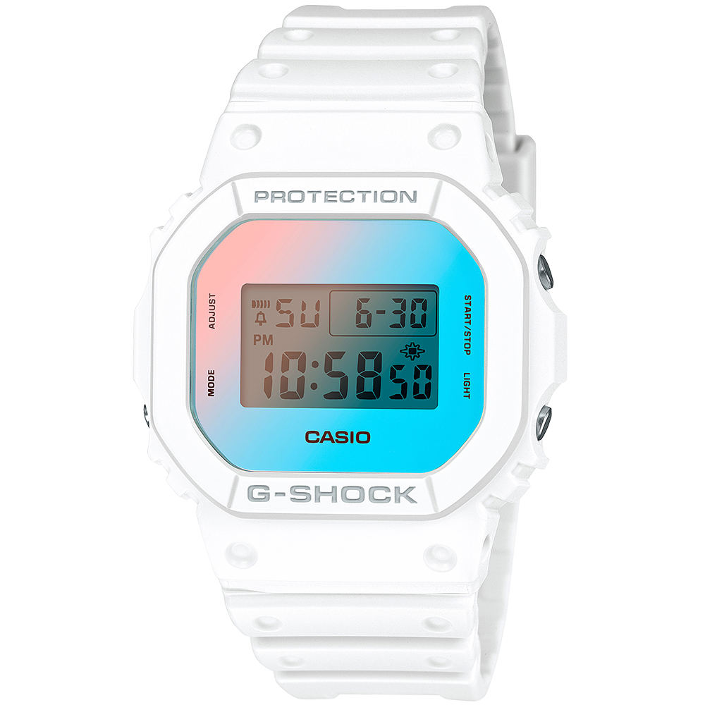 CASIO 卡西歐 G-SHOCK 仲夏海灘漸變虹彩玻璃電子