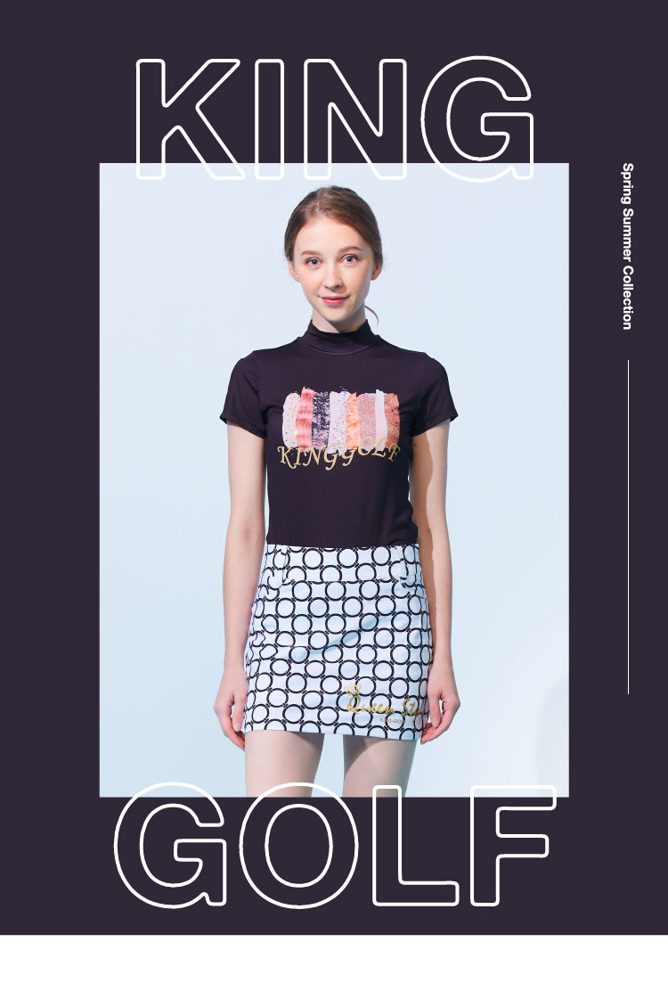 KING GOLF MOMO特談-女款筆刷感印花LOGO印圖