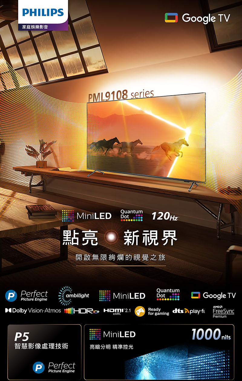 Philips 飛利浦 特價B品-55吋4K 120Hz Q