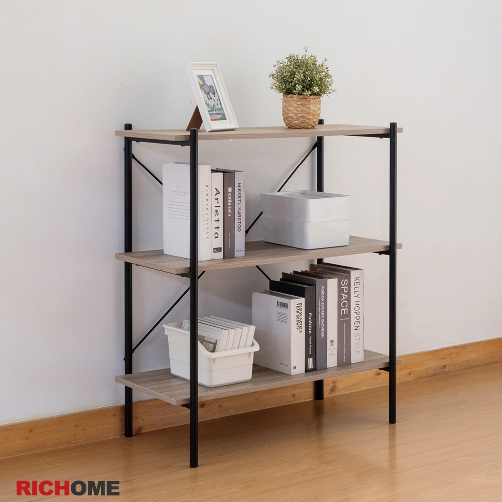 RICHOME 80cm工業風E1三層架(收納架 層架 置物