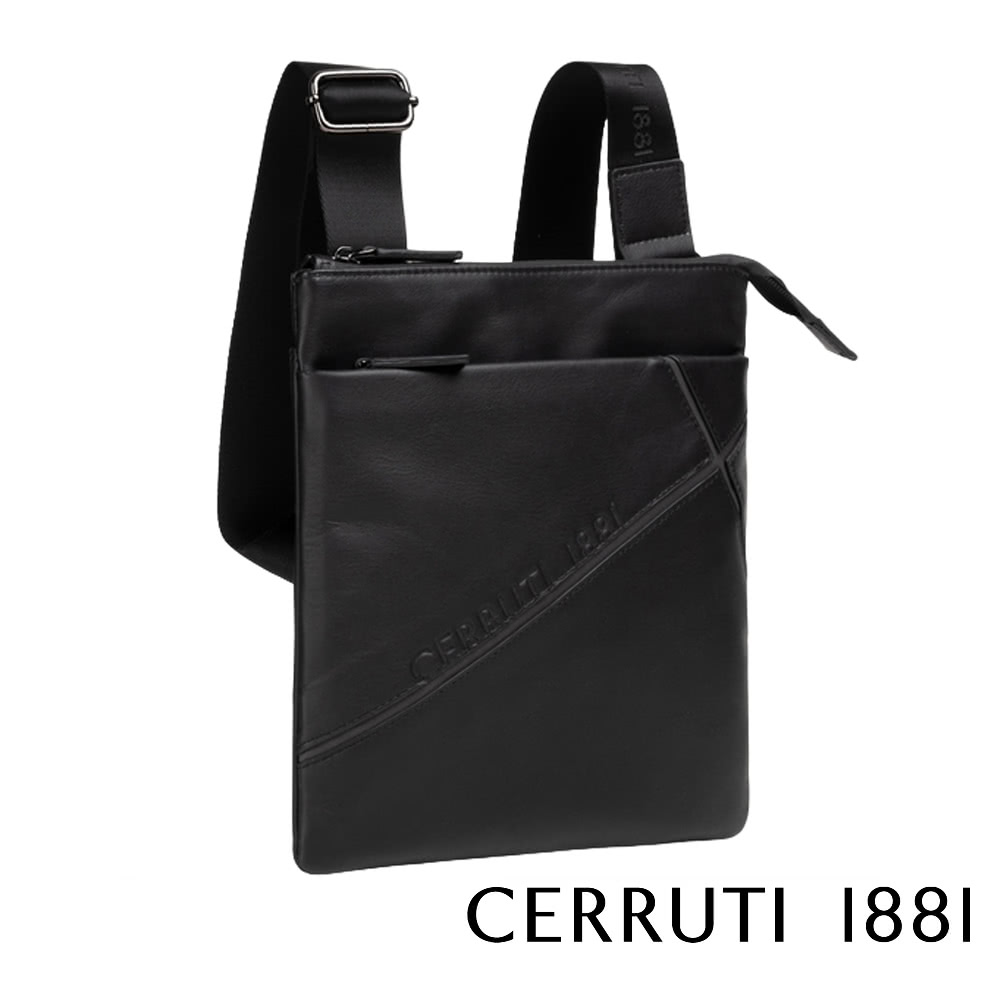 Cerruti 1881 限量2折 義大利頂級小牛皮肩背包側