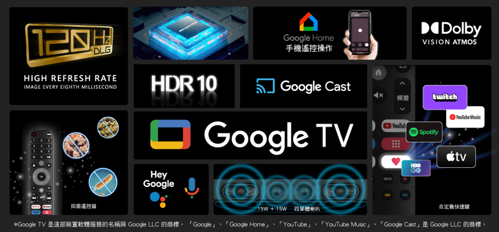 HERAN 禾聯 55型4K GoogleTV 杜比廣色域智