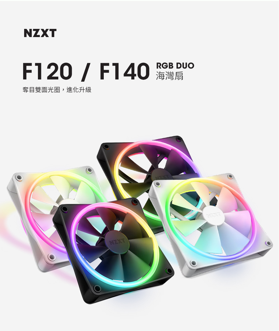 NZXT 恩傑 20th F140 RGB Duo海灣扇x2