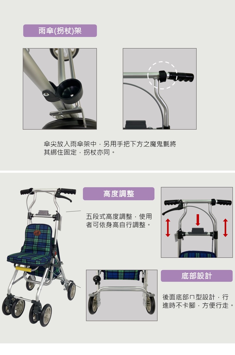 台灣製造 菜籃購物助步車(梯字折疊方便收納型)優惠推薦