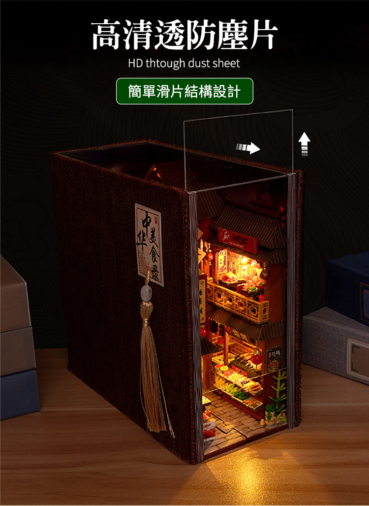 高清透防塵片 簡單滑片結構設計 