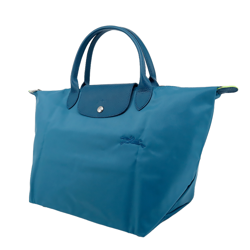 LONGCHAMP LE PLIAGE GREEN系列刺繡短