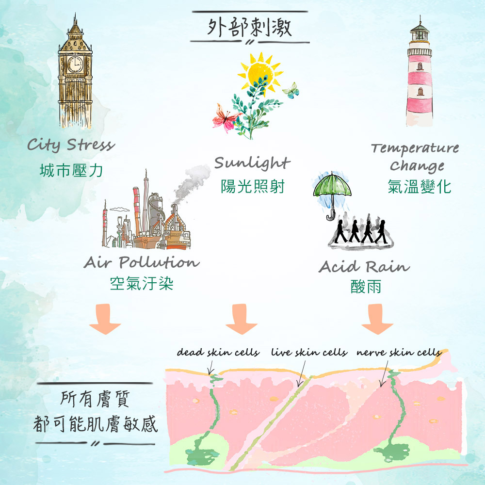 都可能肌膚敏感