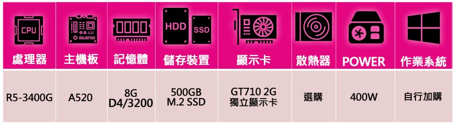 NVIDIA R5四核 GT710 {對答如流} 文書電腦(