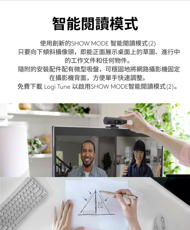 免費下載 Logi Tune 以啟用SHOW MODE智能閱讀模式2。