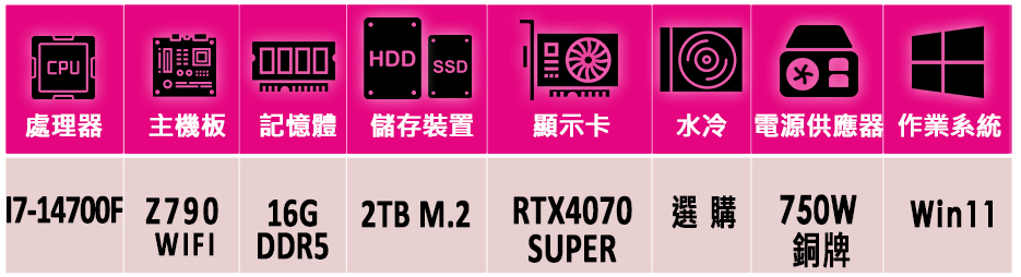 微星平台 i7二十核 RTX 4070 SUPER 3X W