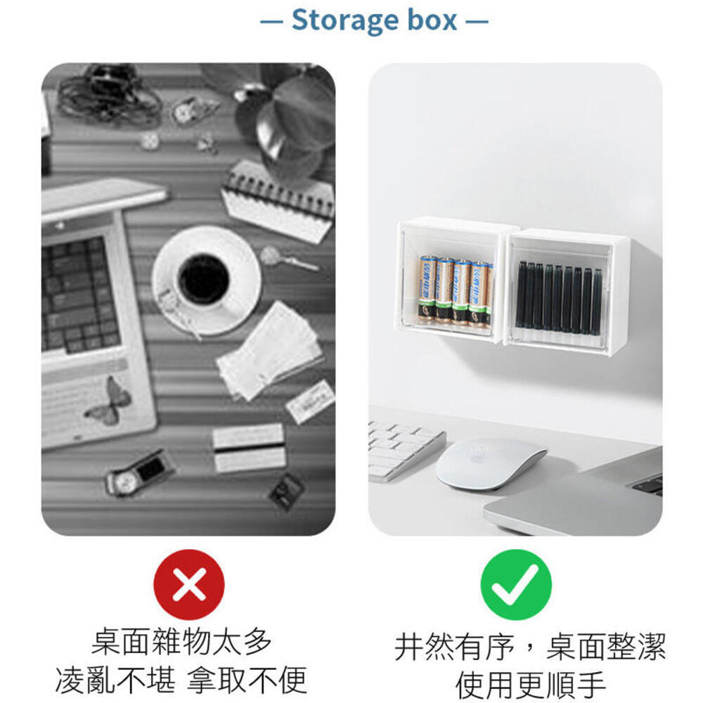 SW 日式壁掛收納盒 5入(翻蓋收納盒 棉籤 小物收納)好評