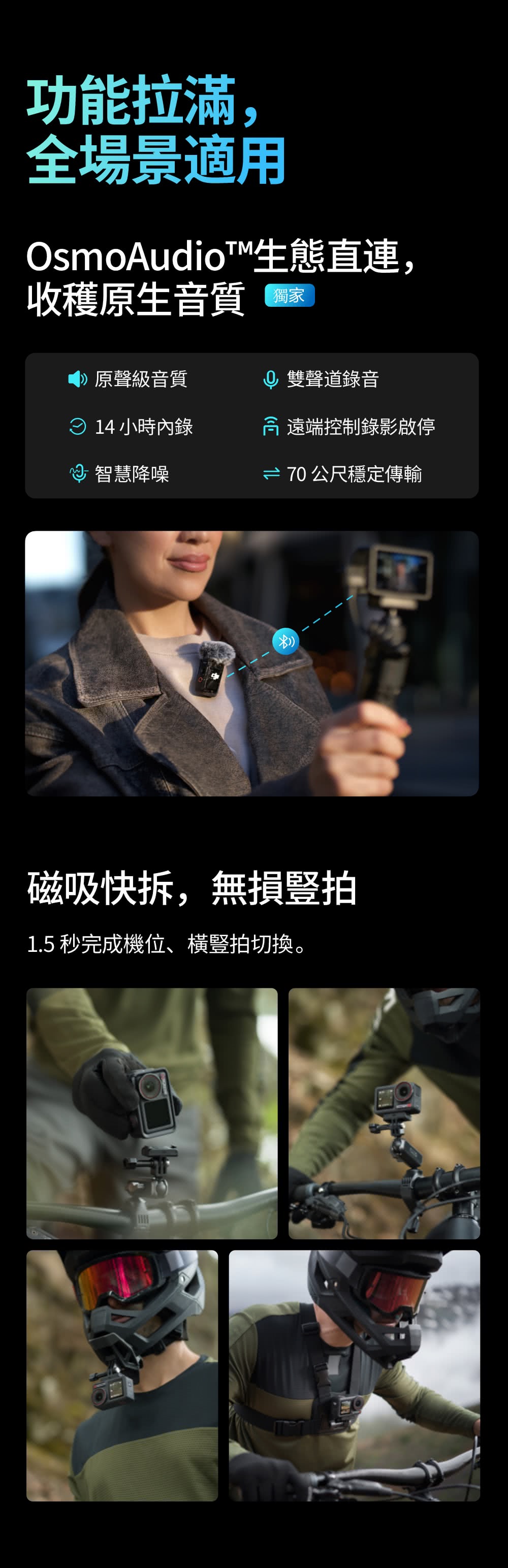 1.5 秒完成機位、橫豎拍切換。