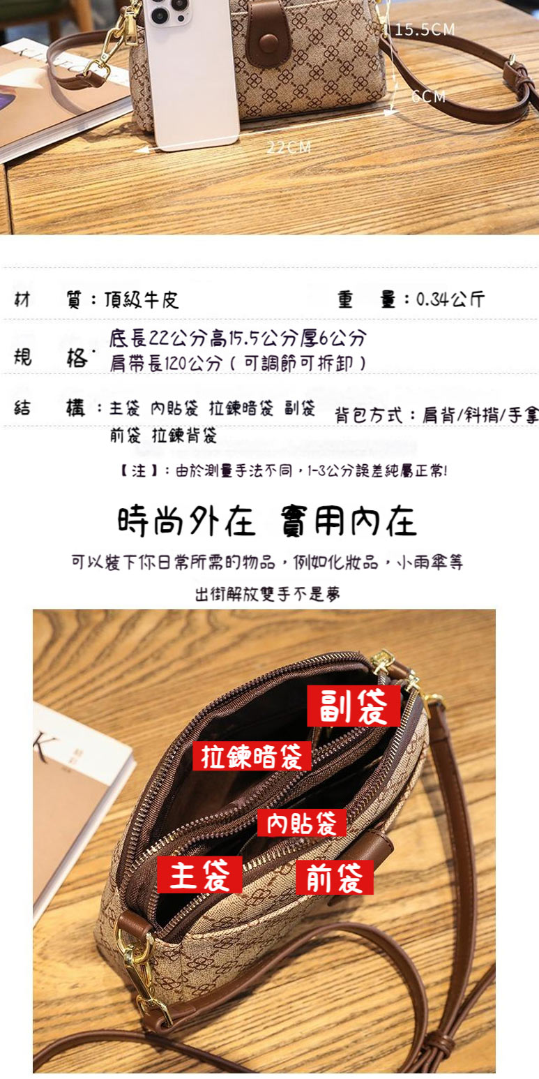 構主袋內貼袋 拉鍊暗袋副袋背包方式肩背斜揹手拿